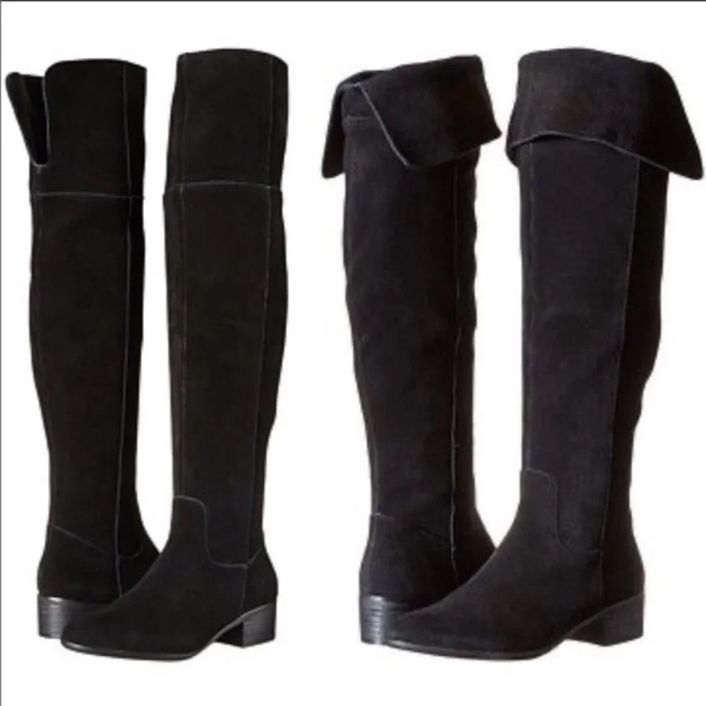 Steve Madden Black Suede Tyga Boots